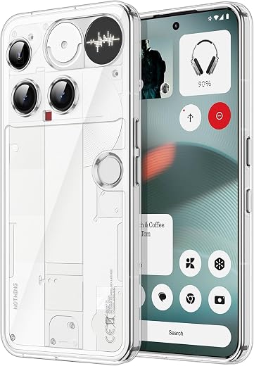 JETech Cover Case for Nothing Phone 3, Clear Shockproof Bumper Cover, Anti-Scratch Hard Back, Protective Slim Fit, Non-Yel...