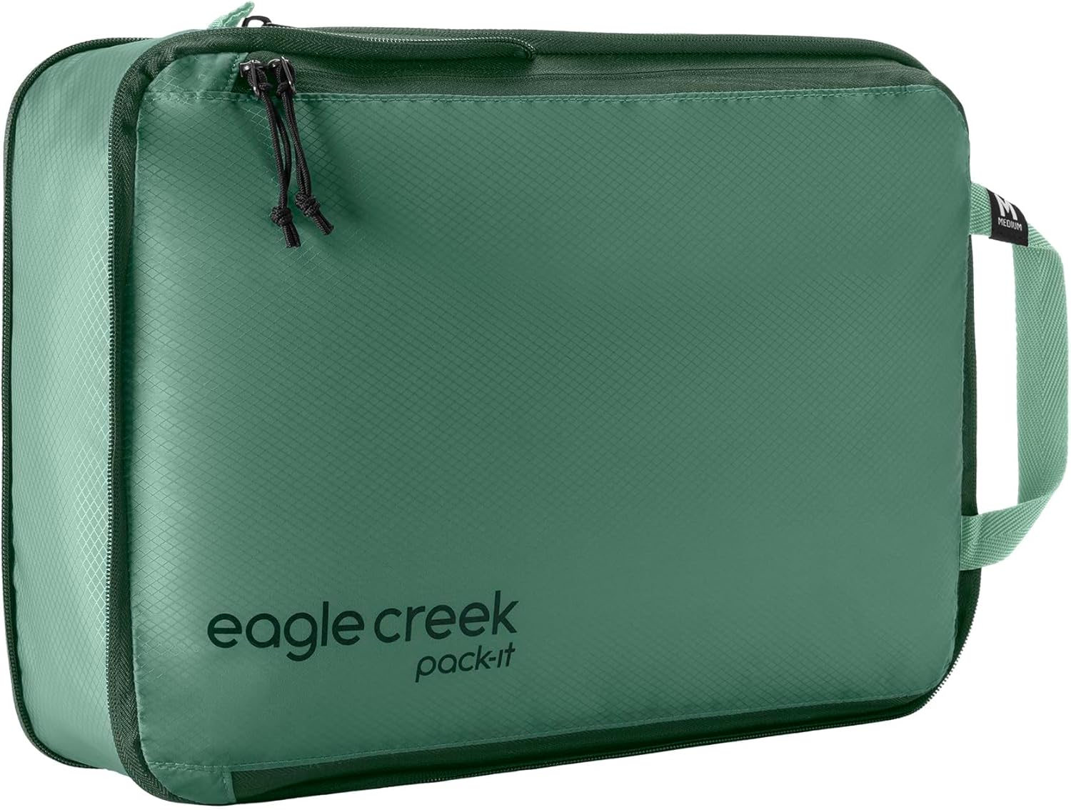 Eagle Creek Pack-It Isolate Compression Cube - Compact Packing Cube for Travel Accessories - Water-Resistant - Durable Zipper - Lightweight - Medium - Willow Green