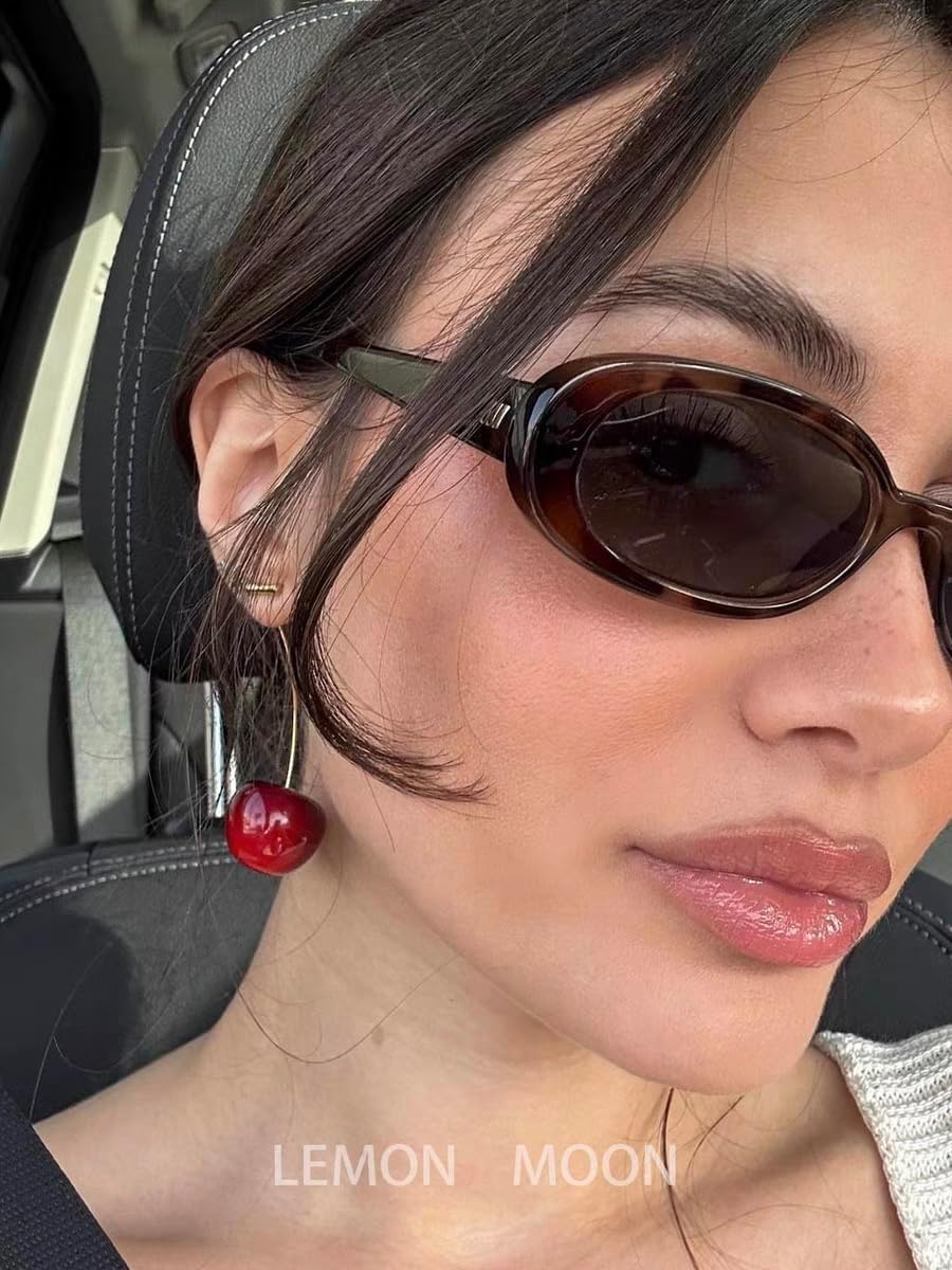 IDOKAWA 925 Sterling Silver Cherry Earrings Cute Fruit Drop Dangle Earrings for Women Lovely jewelry Gift - Image 2