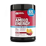 Optimum Nutrition Amino Energy Powder Plus Focus, with BCAA, Electrolytes, and Caffeine, Fruit Punch, 65 Servings (Packaging May Vary)