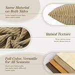 Lewondr Corduroy Jeter des couvertures d'oreiller 18x18, Ensemble de 4 Multi-couleur assorti Square Soft Jet Oreiller Étuis à bandes modernes Couch oreillers pour le salon Maison Chambre Canapé Auto Bureau Decor, 45x45cm/Brown