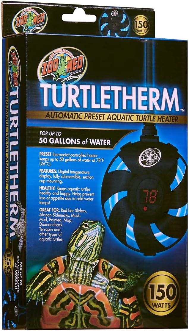 DBDPet 's Bundle with Zoomed Turtletherm - Automatic Preset Aquatic Turtle Heater (150w & Up to 50 Gallons) - Includes Pro-Tip Guide