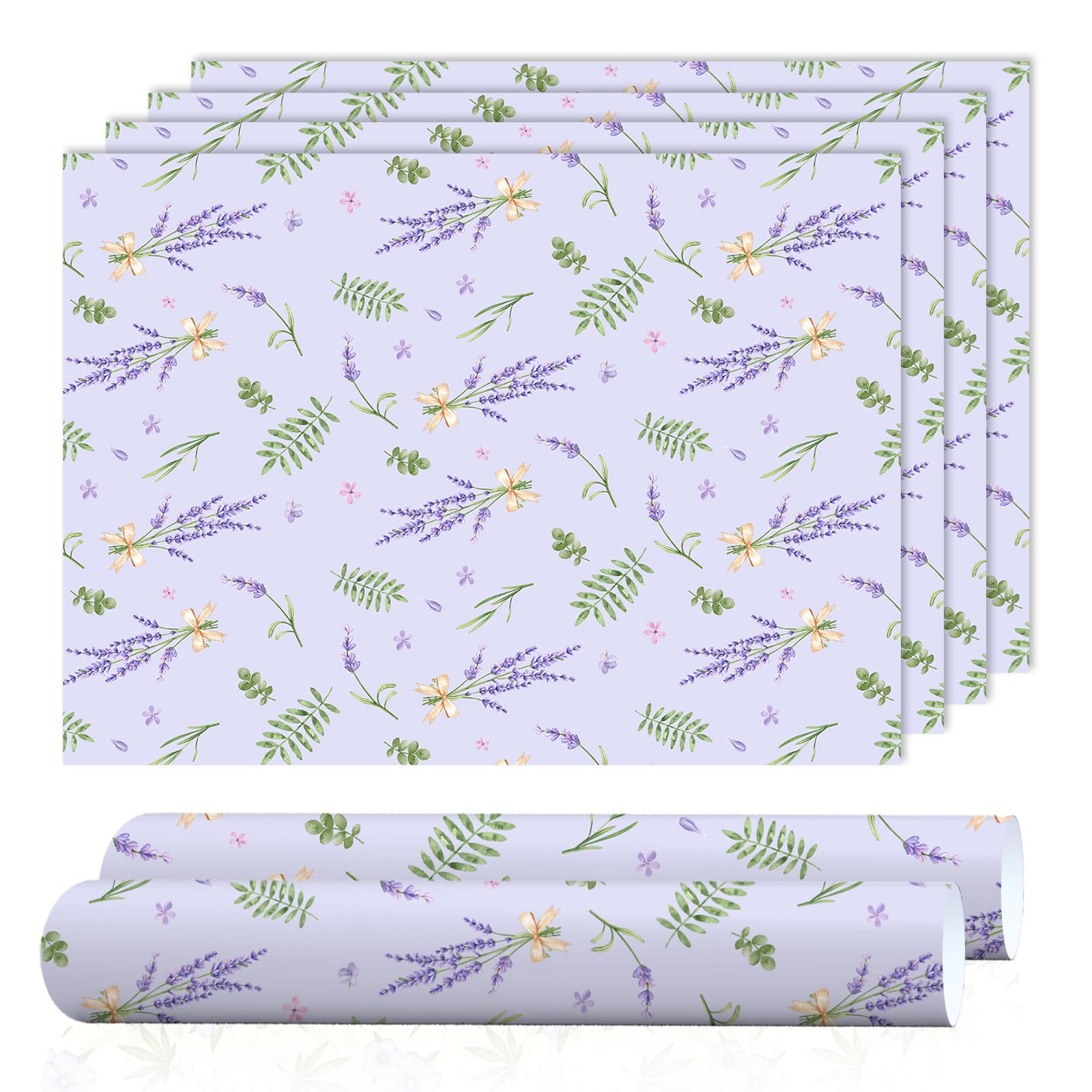 SCENTORINI Lavender Scented Drawer Liners, Scent Paper Liners for Wardrobe Bedroom, Closet, Shoe Cupboard 6 Sheets