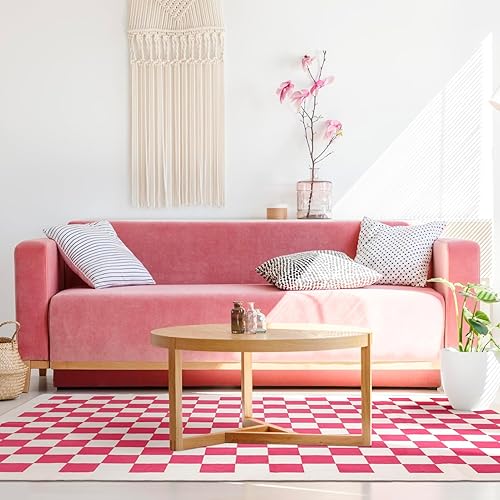 Miniatura 3 de TRUEDAYS Alfombras de 5 x 7 pies lavables a máquina con parte trasera antideslizante para sala de estar y dormitorio, alfombra de área grande a