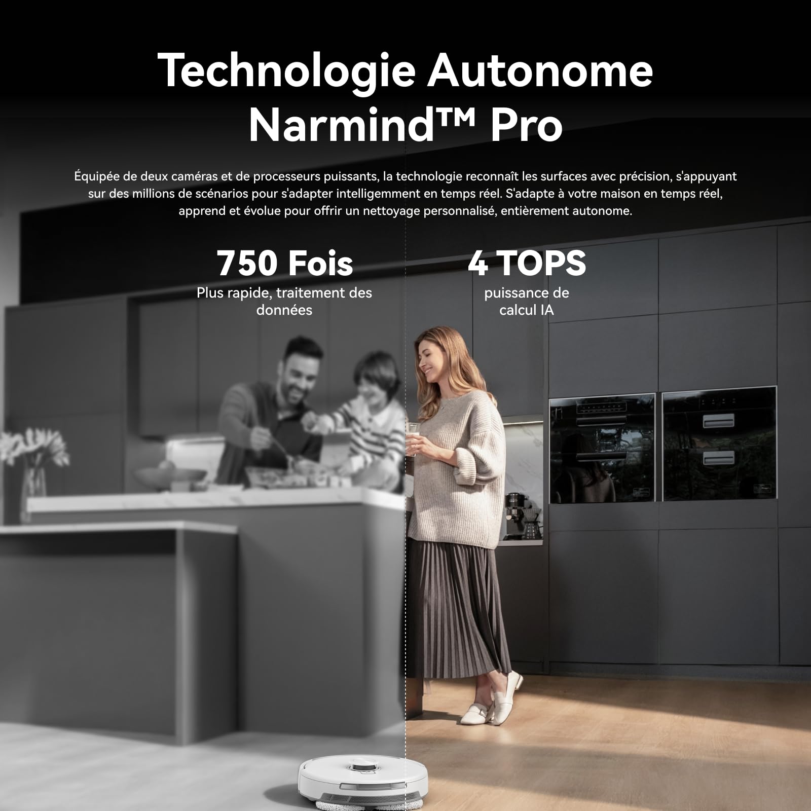 NARWAL Freo Z10 Ultra Robot Aspirateur Laveur, Balai Intelligent 18000Pa - Extension Serpillère Dynamique, Système Anti-Enchevêtrement, Nettoyage Humide/Sèche, Station Tout-en-Un