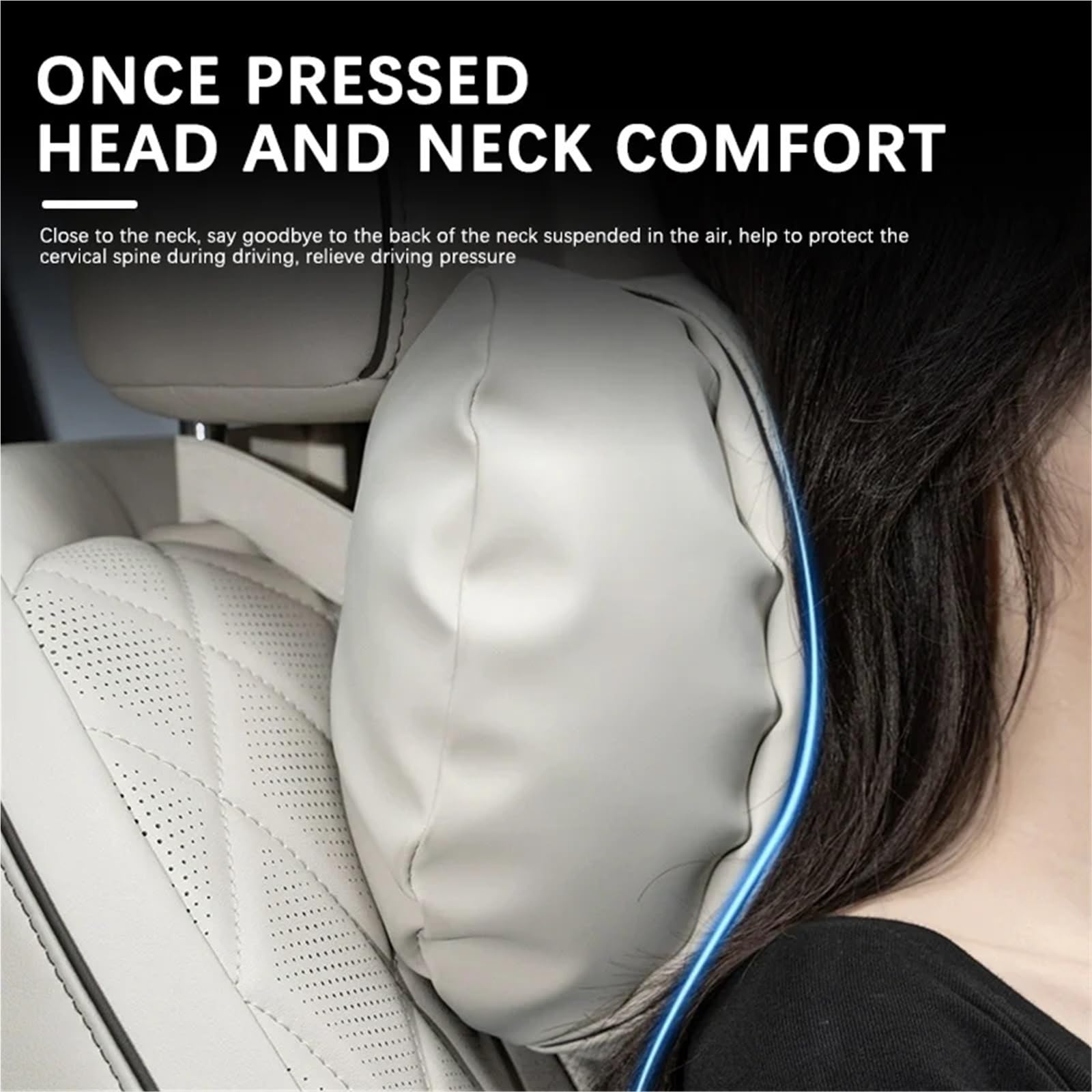 Auto Headrest Appuie-tête de siège Convient pour Skoda Fit pour Rapid NH1 NH2 NH3 NA2 Coussin de Nuque de Voiture Accessoires de Voiture(Mocha Brown-1PC)