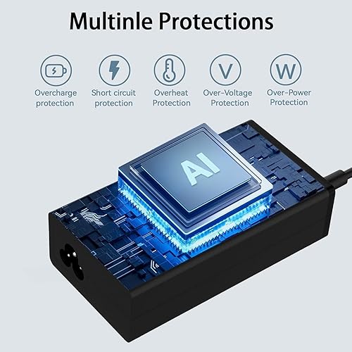 Miniatura 5 de Cargador de CA de 65 W 45 W compatible con Acer Aspire E1 E3 E5 E11 E14 E15 E17 ES1 F15 Acer Aspire 3 Aspire 5 Acer Aspire V3 V5 V7 VN7 V15 Aspire