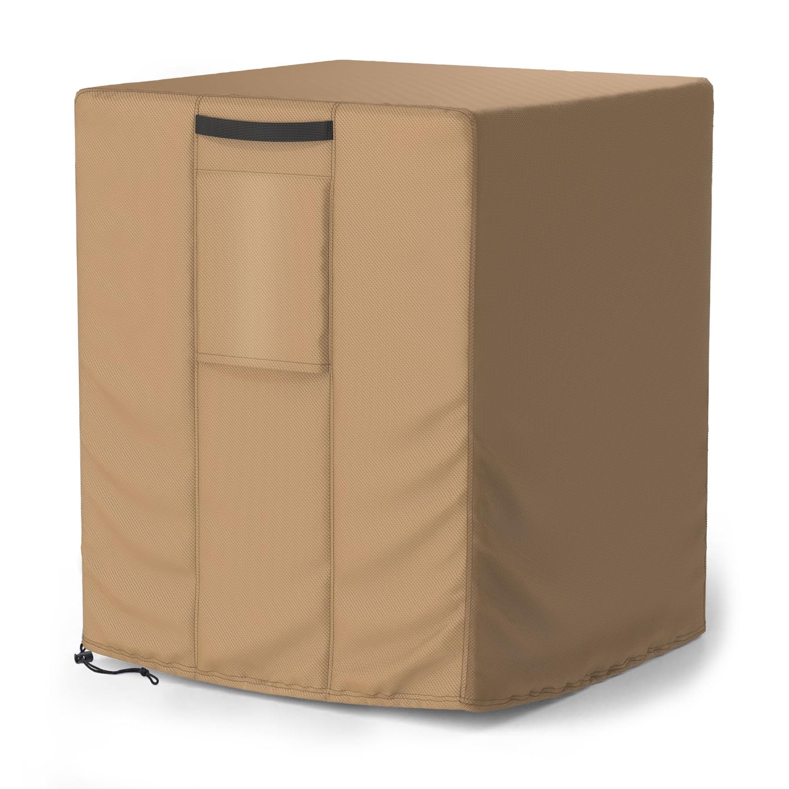 Mrrihand Copertura centrale per condizionatore d'aria per unità esterne, impermeabile, resistente, per esterni, grande copertura CA per l'inverno (61 x 61 x 76 cm) - marrone