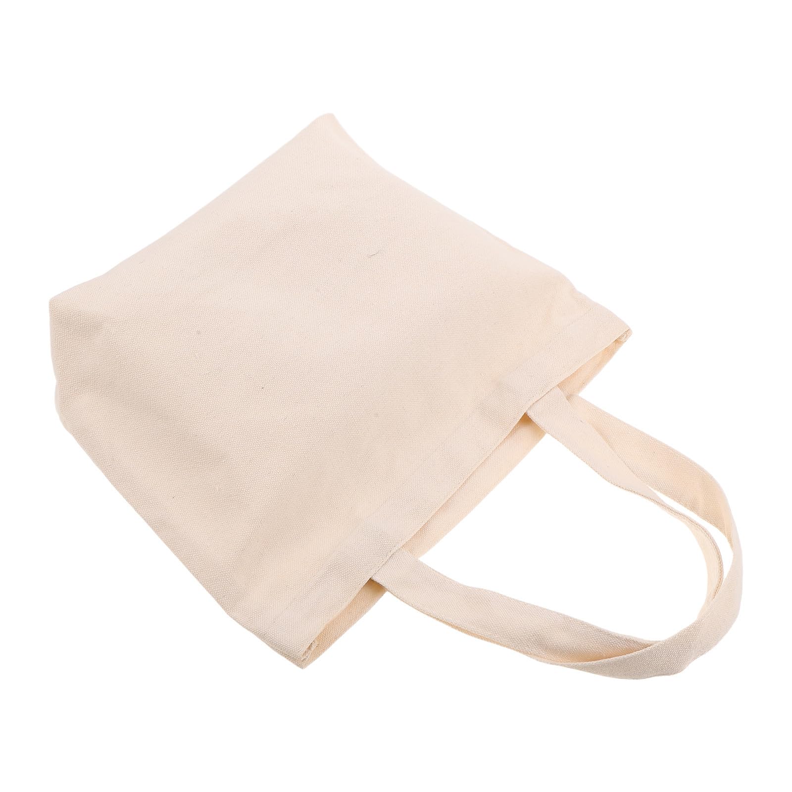 10 Bolsas de Lona Reutilizables para Mujer, de Algodón Blanco Asas Cómodas, Ideales para Trabajo y Bodas, Estilo Moderno y Simple