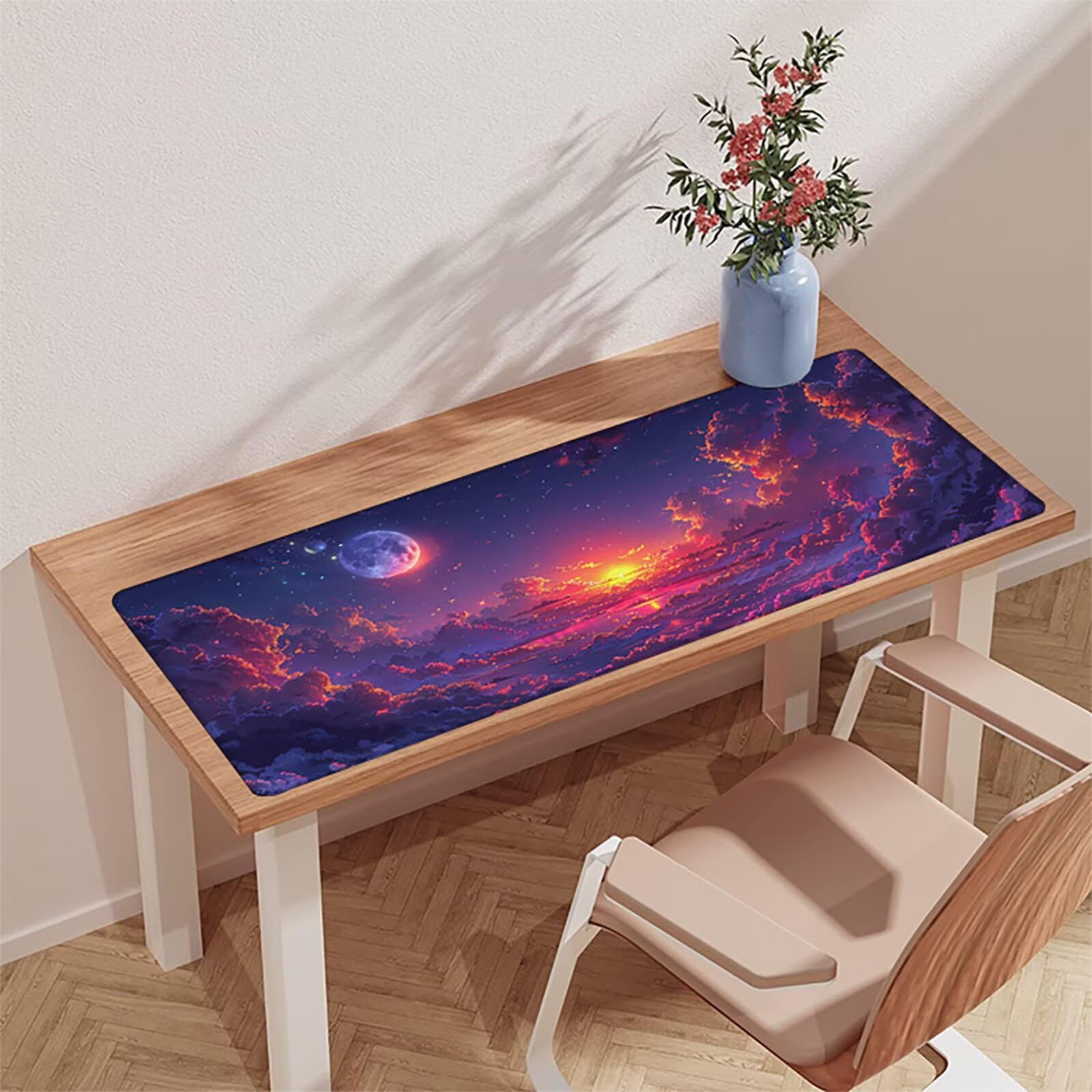 Azul Alfombrilla Ratón XXL 1600x800x3mm, Atardecer Mouse Pad 1-5924 | Alfombrilla Ratón Gaming Mejora la Precisión y la Velocidad, Alfombrilla Escritorio para Jugadores de PC, Oficina