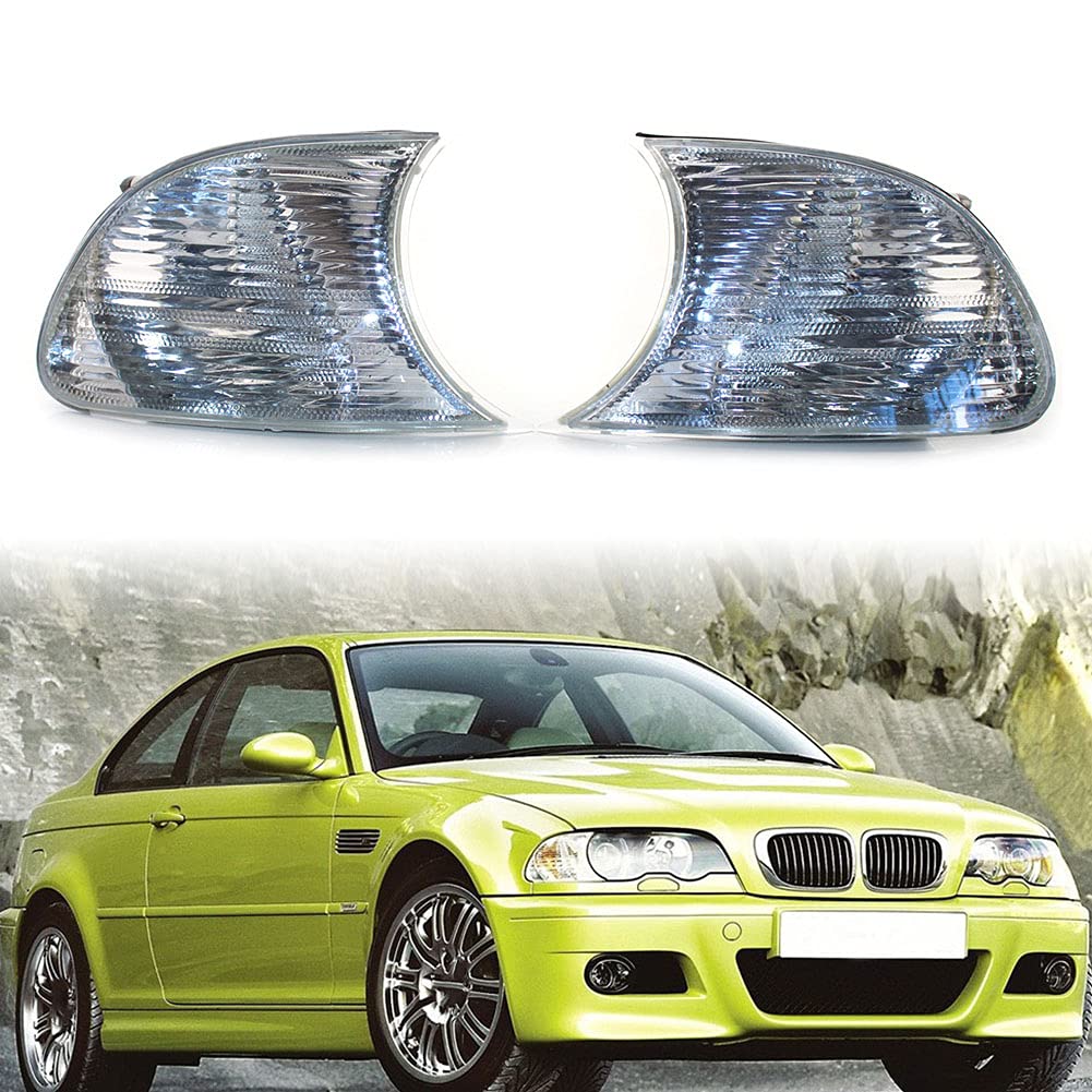Reemplazo de carcasa de lente transparente para luz de posición lateral delantera del automóvil para Serie 3 E46 2 puertas 323Ci 325Ci 328Ci 330Ci 2000-2001, lado izquierdo y derecho