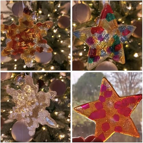 Miniatura 6 de 1200 cuentas de poni de 0.236 x 0.325 pulgadas, cuentas de plástico transparente con purpurina brillante para hacer pulseras, collares, joyas,