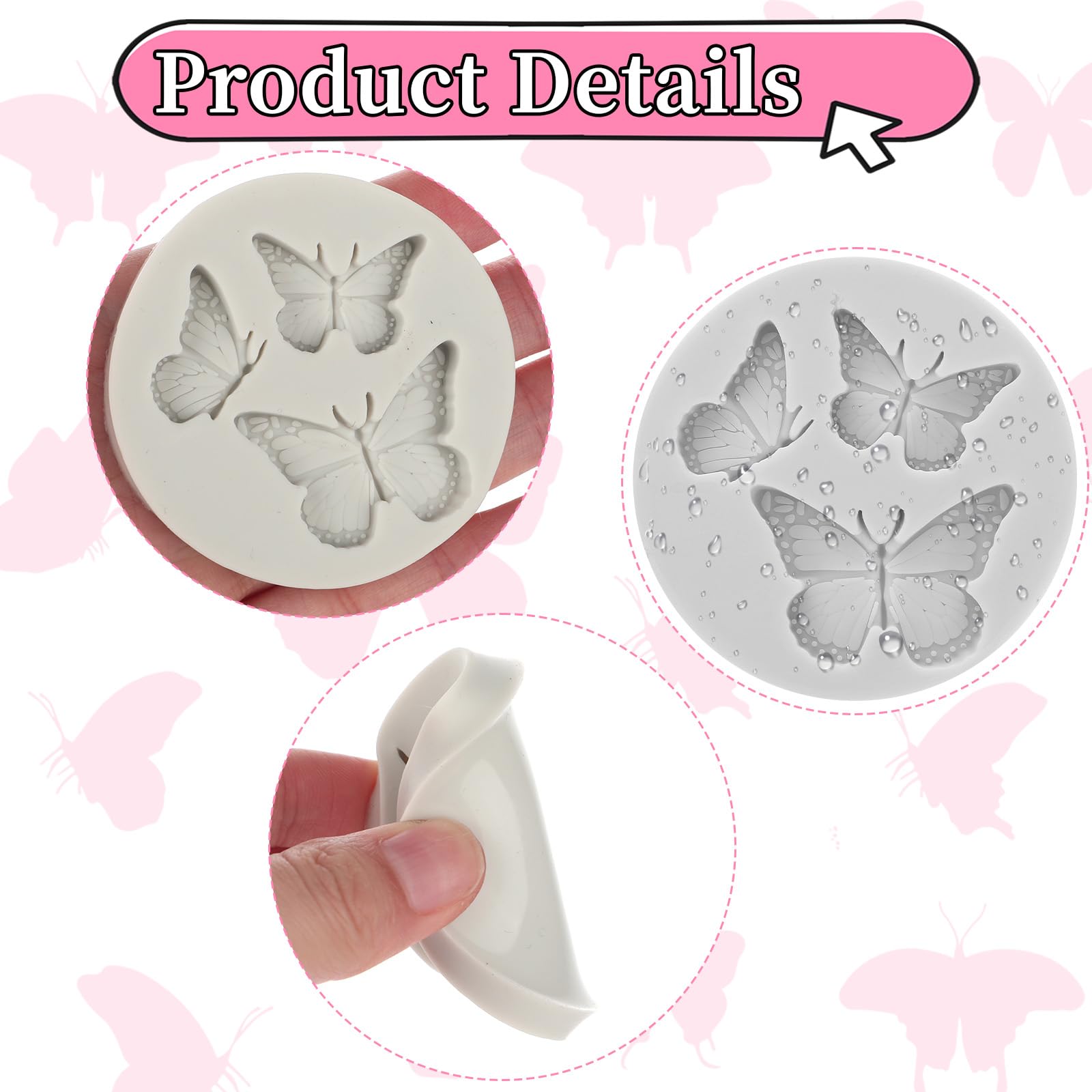 Bloc Wc Moule à Gâteau Au Chocolat En Silicone, Deux Types De Nu0153uds Papillon, Fondant, Pâtisserie, Savon, Outils De Décoration De Gâteaux, Accessoires De Cuisson De Cuisine Moule A Glacon