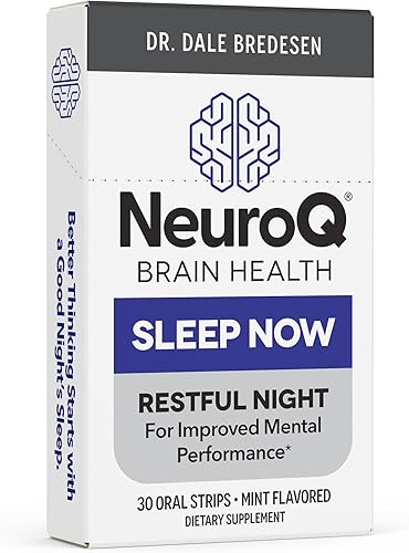 NeuroQ Sleep Now - Suplemento natural de apoyo para el sueño - Mantiene ciclos de sueño saludables y la función cerebral - Melatonina y L-teanina -
