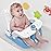 BabyBond Baby Bath Seat with Sitting & Lying 2 Modes, 3-Speed Adjustment, Powerful Suction Cups, Infant Bathtub Chair with Soft and Comfortable Towel, Folding and Hanging