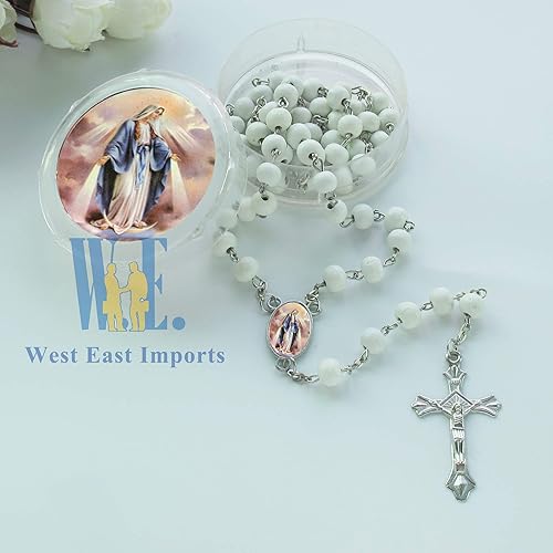 Miniatura 6 de Memorial Favors 12 PCS Nuestra Señora de la Gracia Rosarios Rojos Celebración de la VidaRecuerdos para FuneralRegalo de SimpatíaCondolencia Memorial