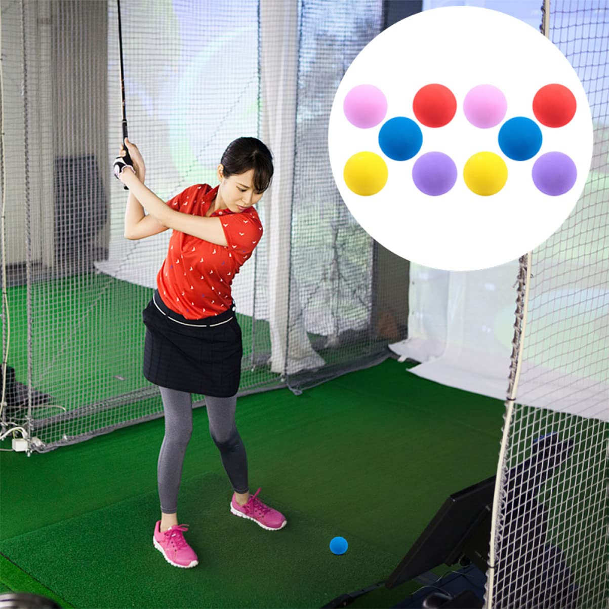 HANABASS Teiliges Bunter Trainingsbälle Für Indoor Übungen Elastische Softbälle Für Haustiere Für Golfpraxis Und Spielspaß Zufällige Farbe