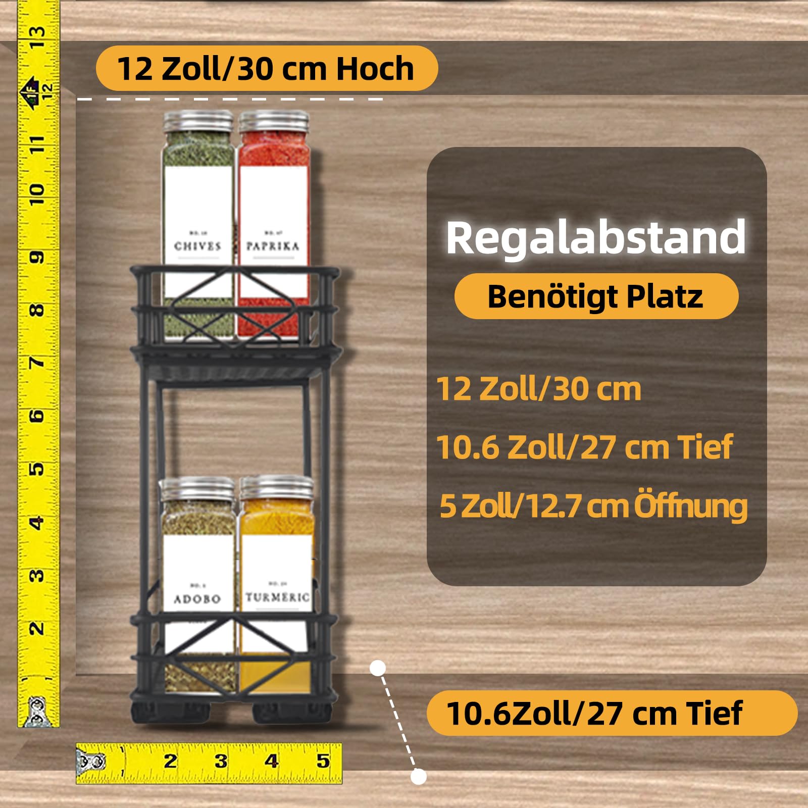 EasyVibe Organizador de especias, 2 unidades, estantería de almacenamiento de 2 niveles, para cocina, estante de especias, organizador de armario de cocina, organizador con armario, botellas de