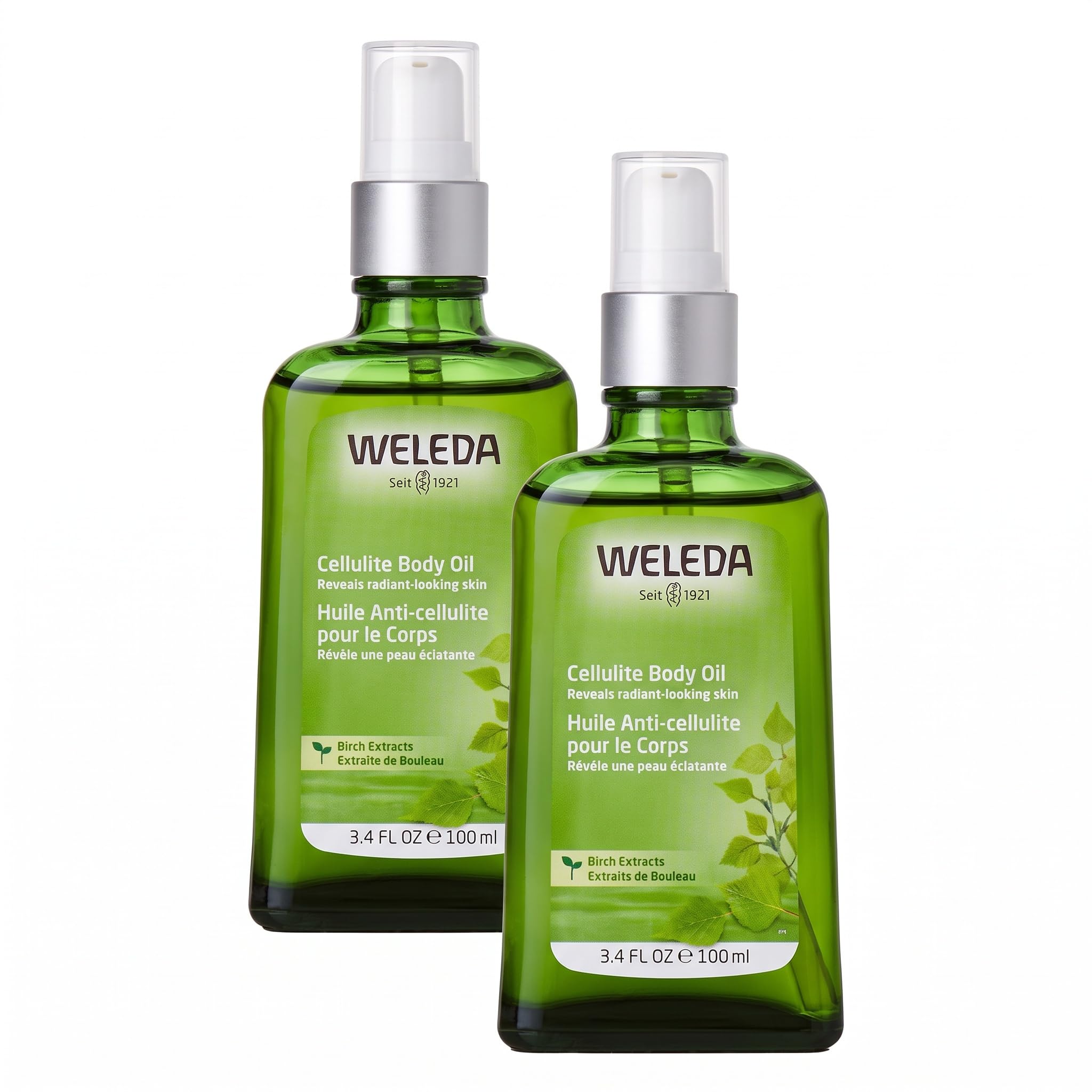 Weleda Birch Cellulite Body Oil 3.4 Fluid Ounce,Plant-Rich Oil with Birch,Rosemary and Jojoba,(Pack of 2)