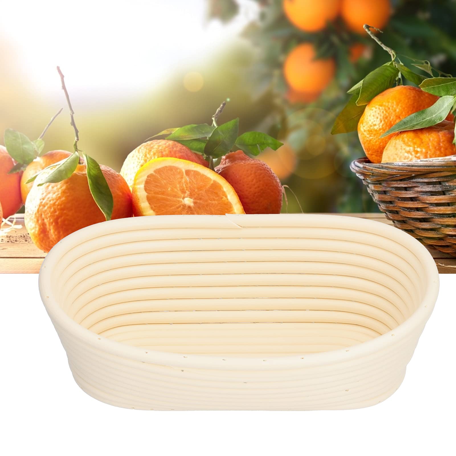 Cestino Per Lievitazione Pane In Rattan – Ovale 29x17x8 Cm, Da 1,5 Kg – Accessorio Per Pane Fatto In Casa