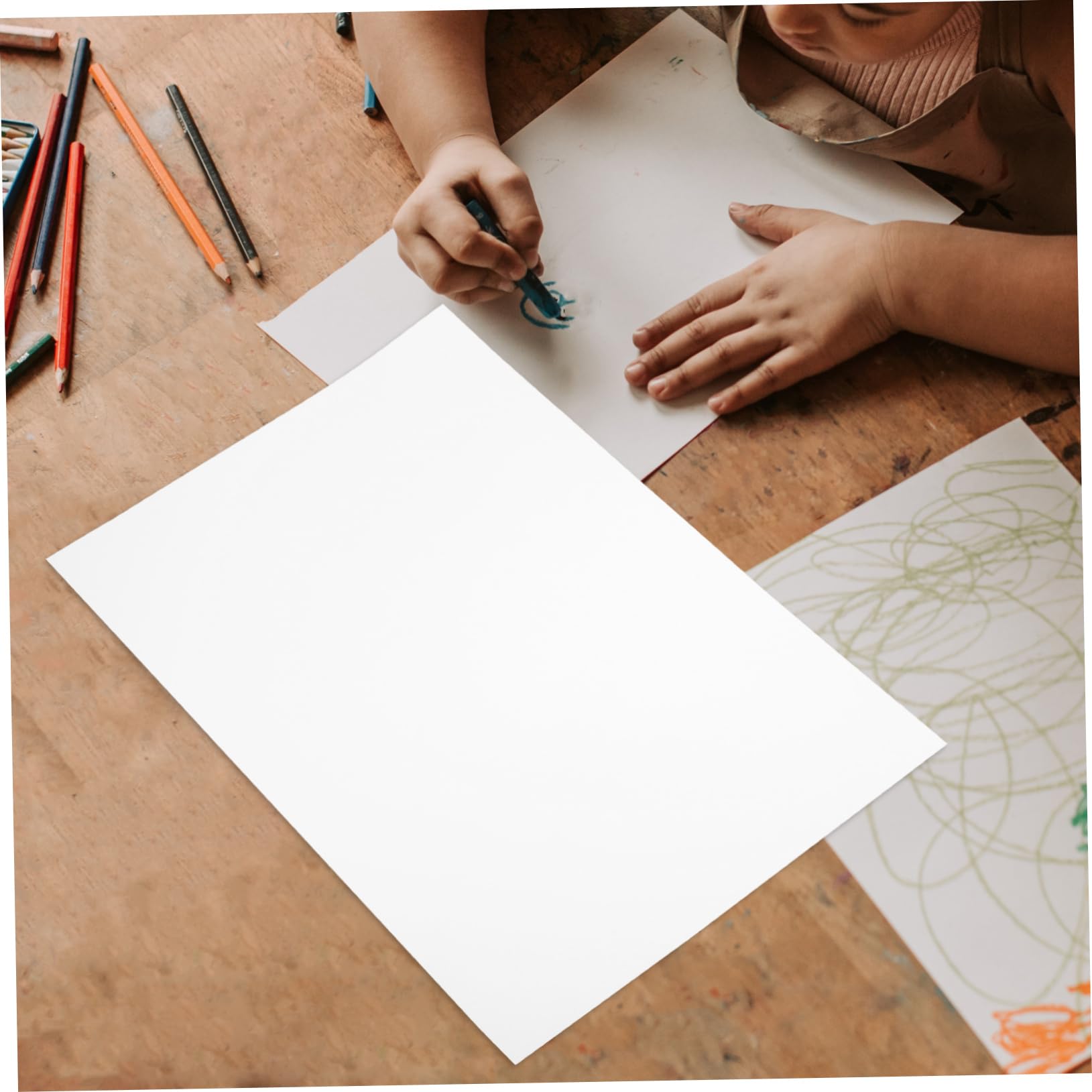 Carton Blanc A3 220g/m² pour Dessin, Lot de 50 Feuilles
