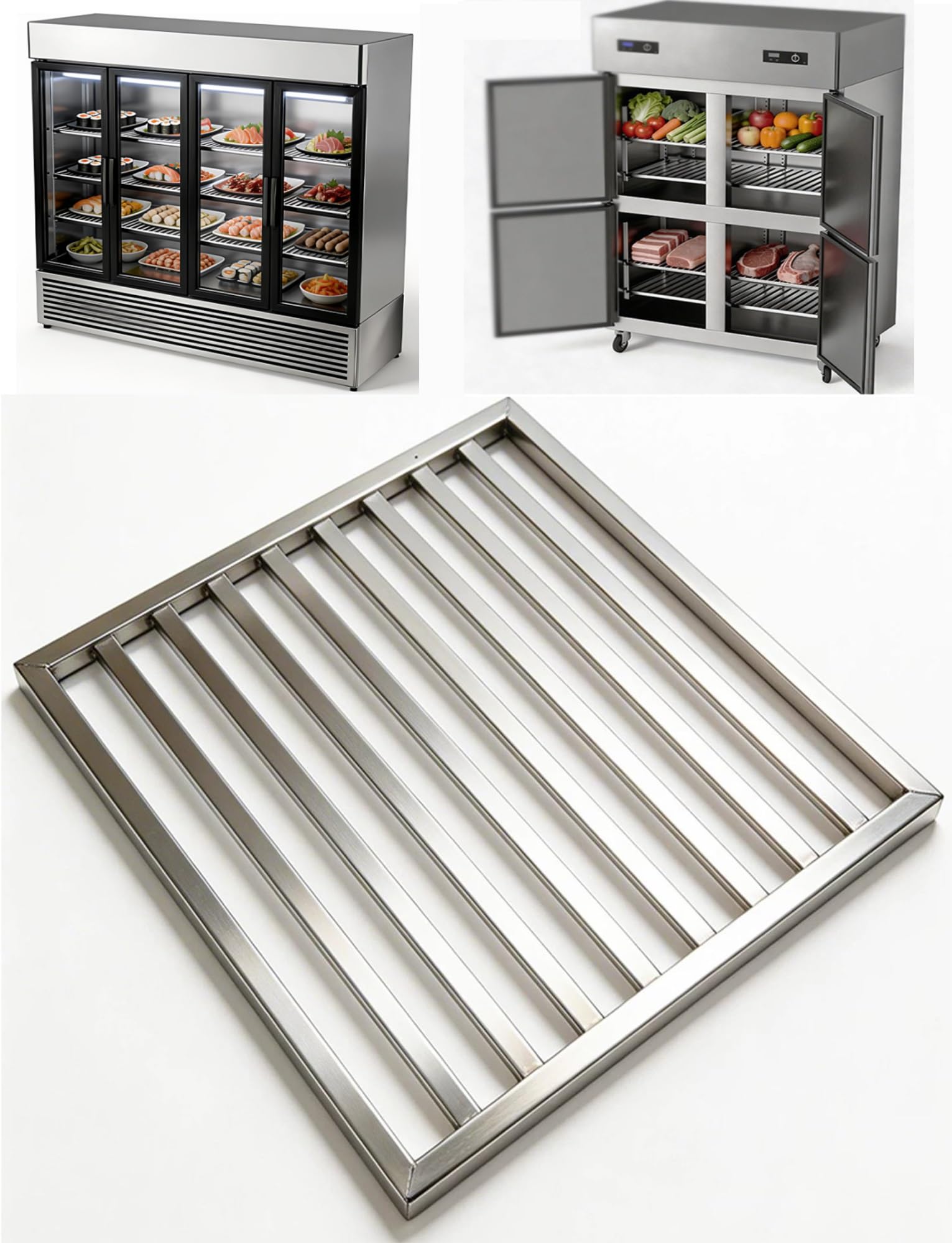 Estante de Acero Inoxidable para Frigorífico y Congelador