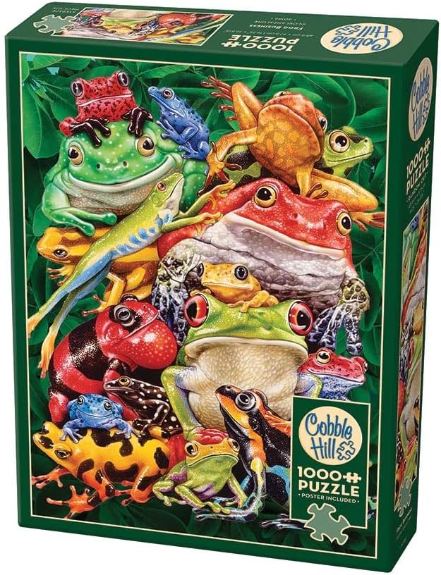 Cobble Hill 1000 Piece Puzzle - Frog Business - Sample Poster Included