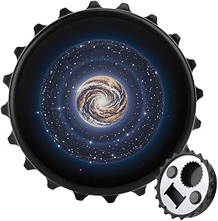 Magnetic Bottle Opener Refrigerator Magnets Celestial Body Print ABS Plastic Bottle Opener, Cup Coaster, Home Kitchen Bar Decoration