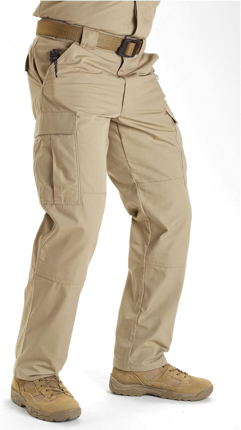 5.11 Tactical Men's Lightweight TDU Ripstop Work Pants, Adjustable, Teflon Finish, Brown, S/Regular, Style 74003