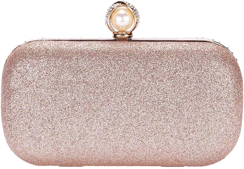 M106 Glitter Clutch Purse For Women Sparkly evening bags Prom Party Handbag Rose Gold