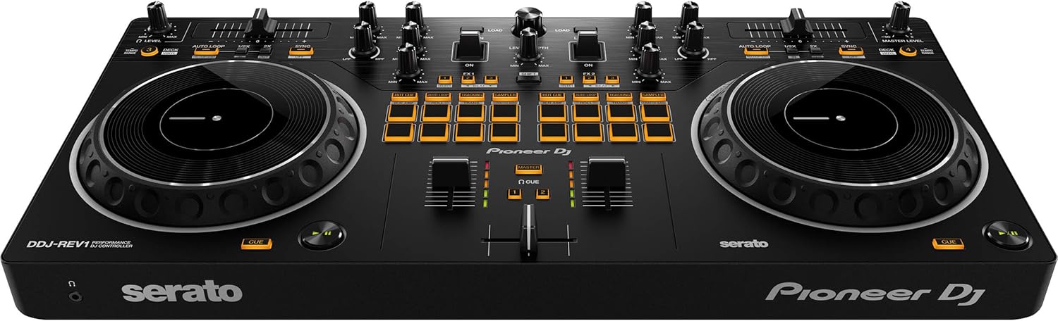 Pioneer DDJ-REV1 2-deck Serato DJ Controller with Decksaver DSLE-PC-DDJREV1 Pioneer DDJ-REV1 Cover - Light Edition