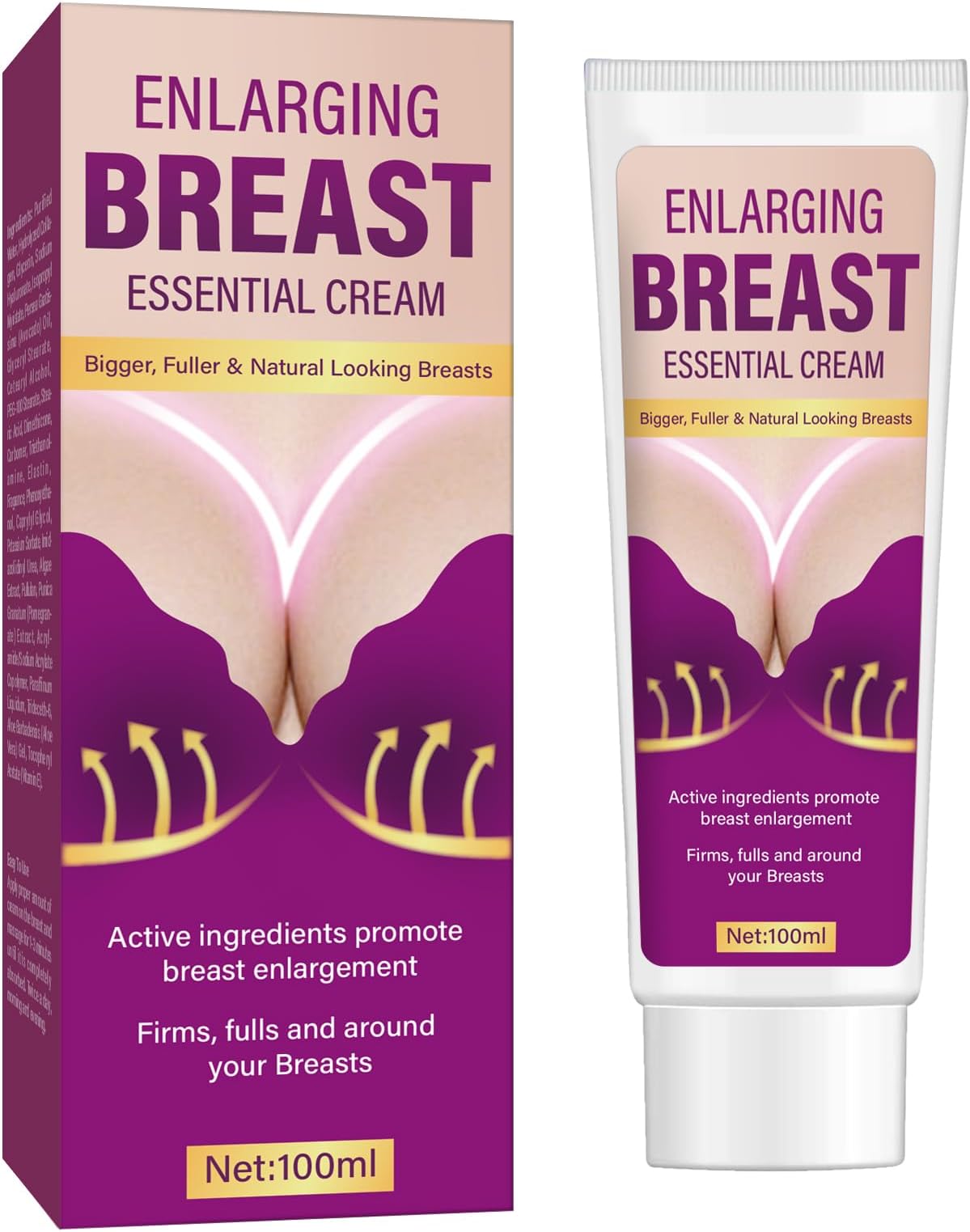 Natural Breast Enhancement Cream - Enlarge, Firm, and Nourish for Fuller, Cream with Gentle Formula for Visibly Fuller & Firmer Bust Line,Symmetrical Curves