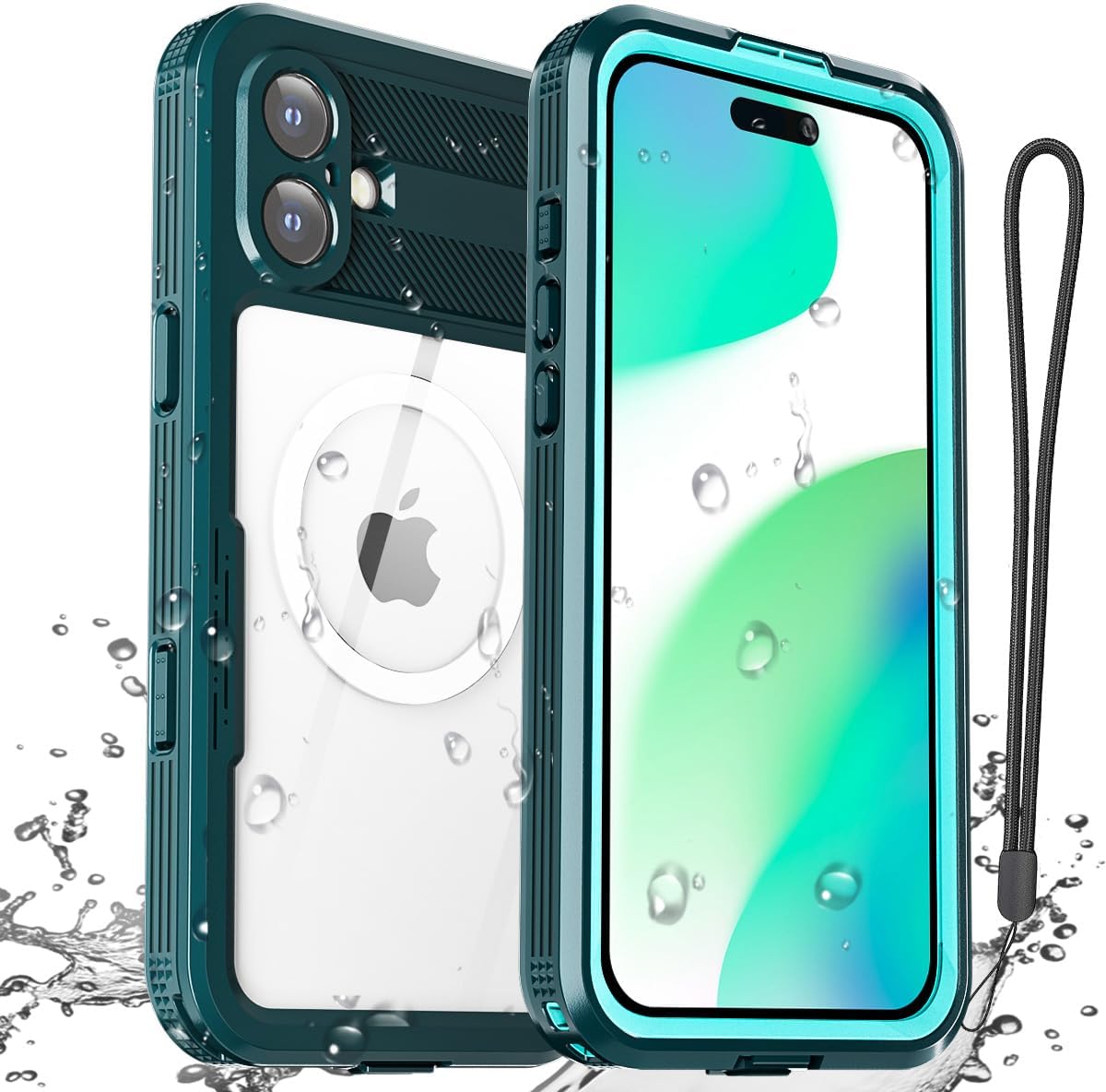 AICase Waterproof Case for iPhone 16(6.1") with MagSafe Support Snowproof,Dustproof/Shockproof,IP68 Certified 360 Full Body Protection Fully Sealed Underwater Cover for iPhone 16 2024