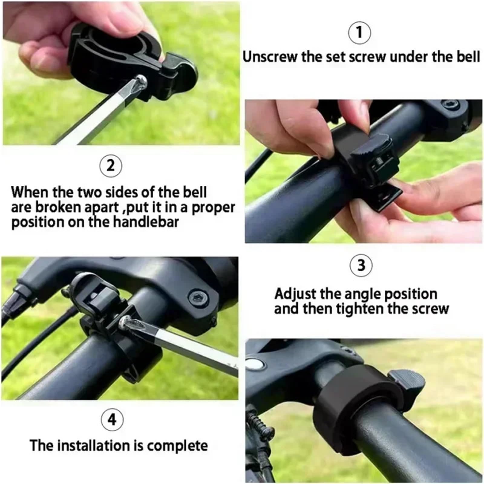 Campanello per bicicletta 10 pezzi Campanello per bicicletta classico clacson per adulti uomini donne bambini bici rotante avviso di sicurezza corno accessorio per attrezzature da ciclismo