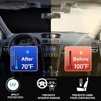 Foldable Front Windshield Sunshade fit for Subaru Forester 2015-2018