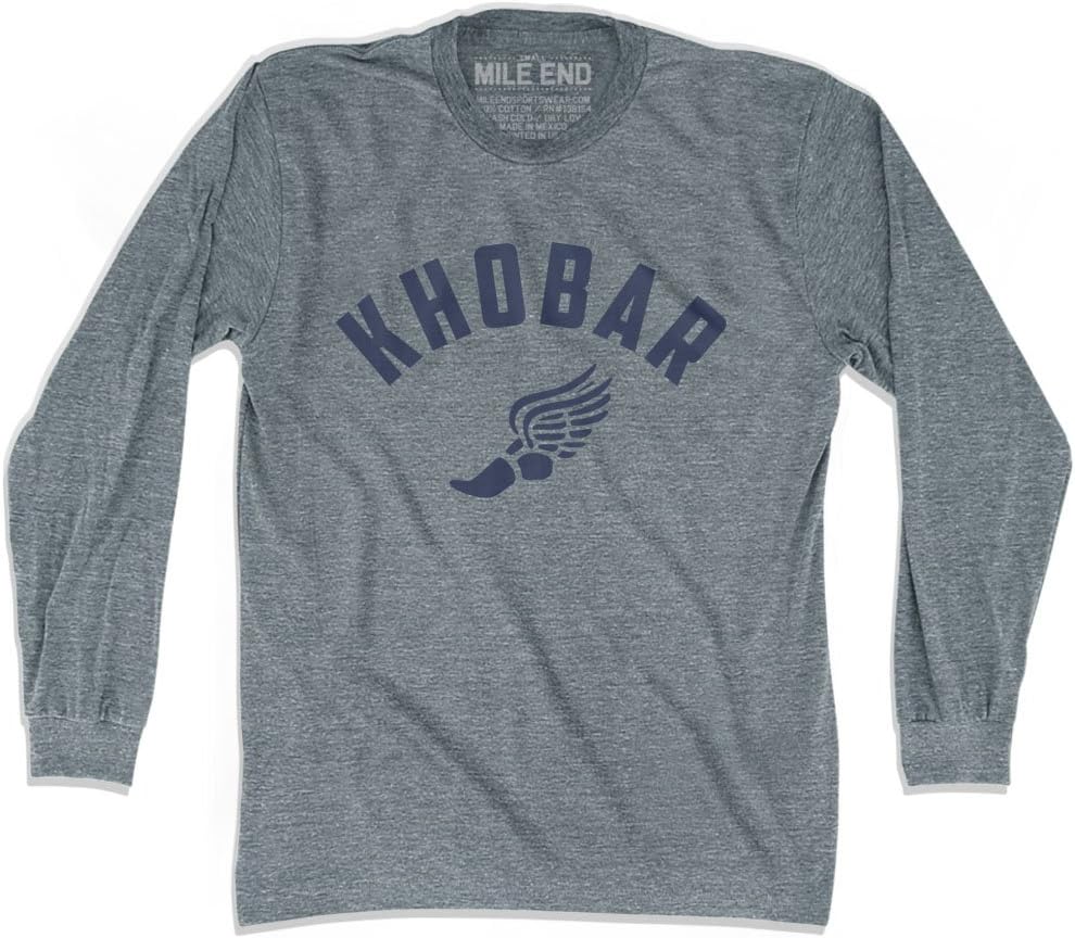 Grey Long Sleeve Khobar Track T-shirt by Mile end Sportswear
