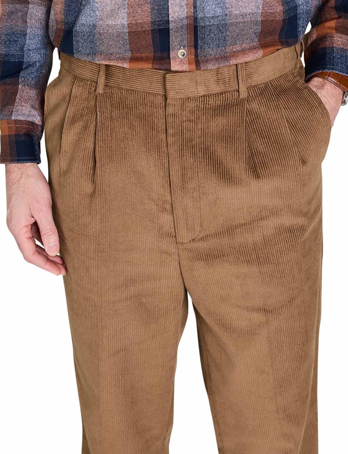 Chums Men's HIGH-Rise Pants Luxury Cotton Corduroy Trousers - Image 5