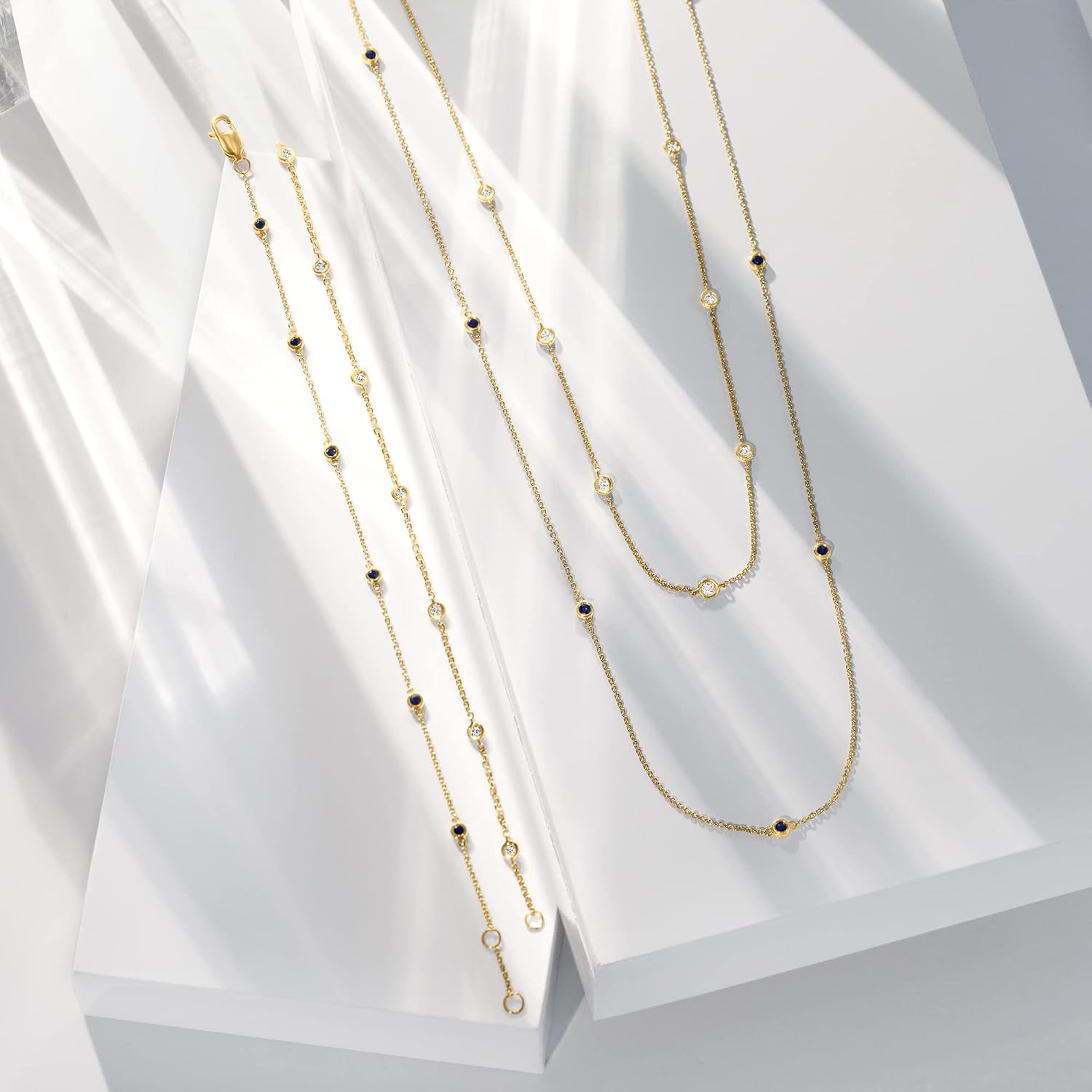 Miniatura 4 de RS Pure by Ross-Simons - Collar de estación de diamantes en oro de 14 quilates, Diamante, Diamante