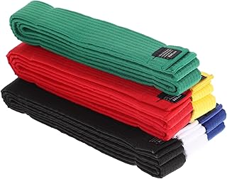 6 Piezas Cinturón De Taekwondo Trajes Cinturones para Hombres Kárate Uniforme De Taekwondo Cinturón De Judo Artes Marciales Adulto Bandera Negro Cinturon De Taekwondo Algodón