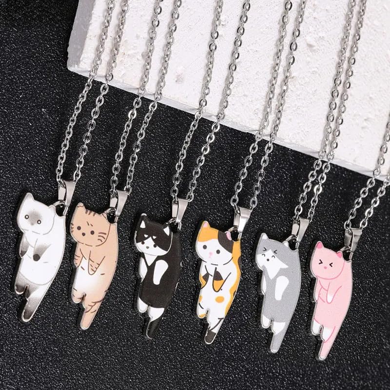Collier Chat Halloween Argent Sterling 925 Breloque émail