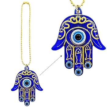 邪視から身を守る☆神の手ハムサのお守りストラップ（ゴールド） 邪視から身を守る☆神の手ハムサのお守りストラップ（ゴールド