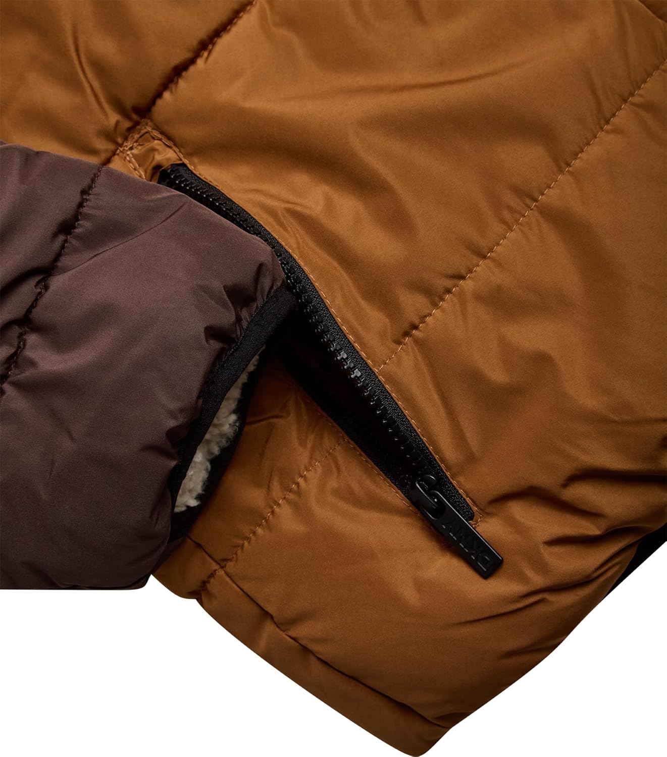 DKNY Boys Puffer Jacket - Reversible Zip Up Kids Winter Coat Sherpa Jacket with Hood - Outerwear Jackets for Boys - Image 6