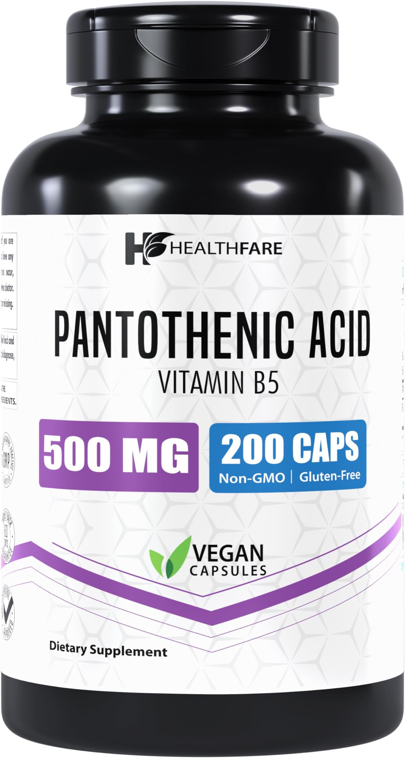 Nature's Way Pantothenic Acid 500mg - Vitamin B5 For Cellular Energy Support, 100 Caps