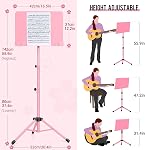 CAHAYA 2 in1 Partition Stand Tabletop Music Stand Solid Back with Carrying Bag for Books Notes Tablette pour ordinateur portable Rose CY0194-1