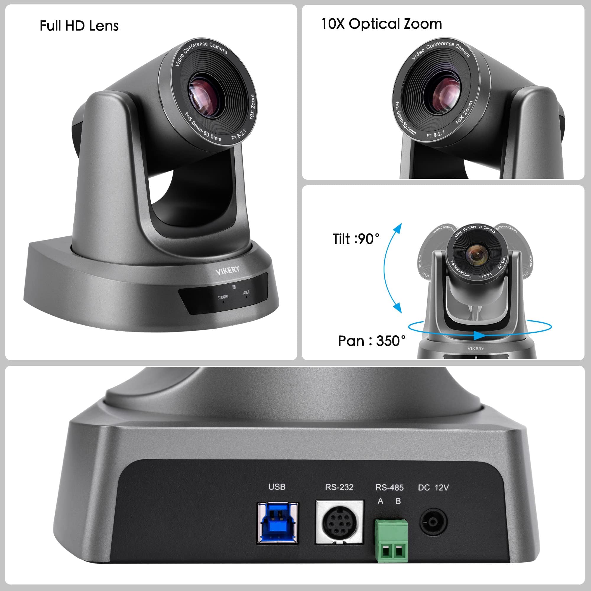 Amazon.com: Vikery USB PTZ Streaming Camera 10x Optical Zoom,USB