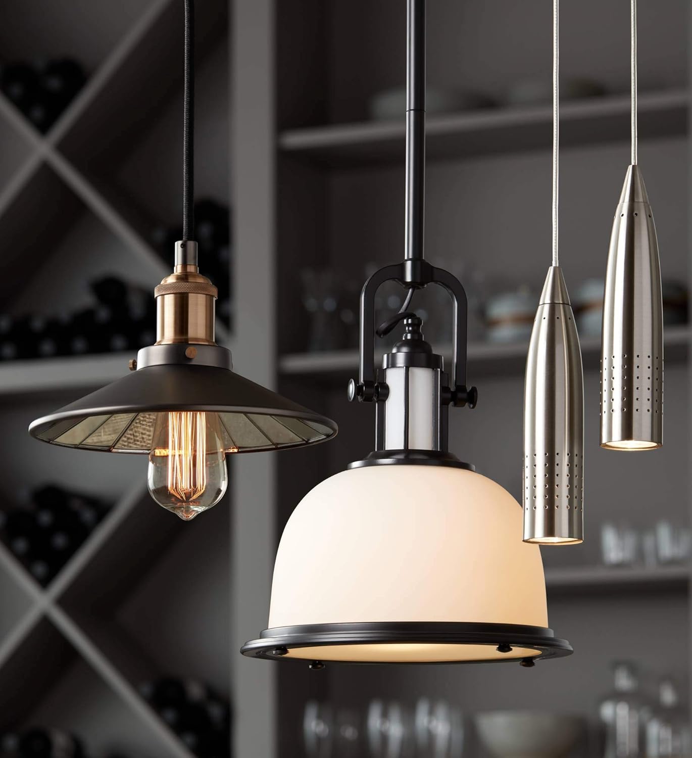 Franklin Iron Works Emile Oil Rubbed Bronze Antique Brass Mini Pendant Lighting 8 3/4" Wide Farmhouse Industrial Rustic LED Fixture for Dining Room Living House Home Foyer Kitchen Island Entryway