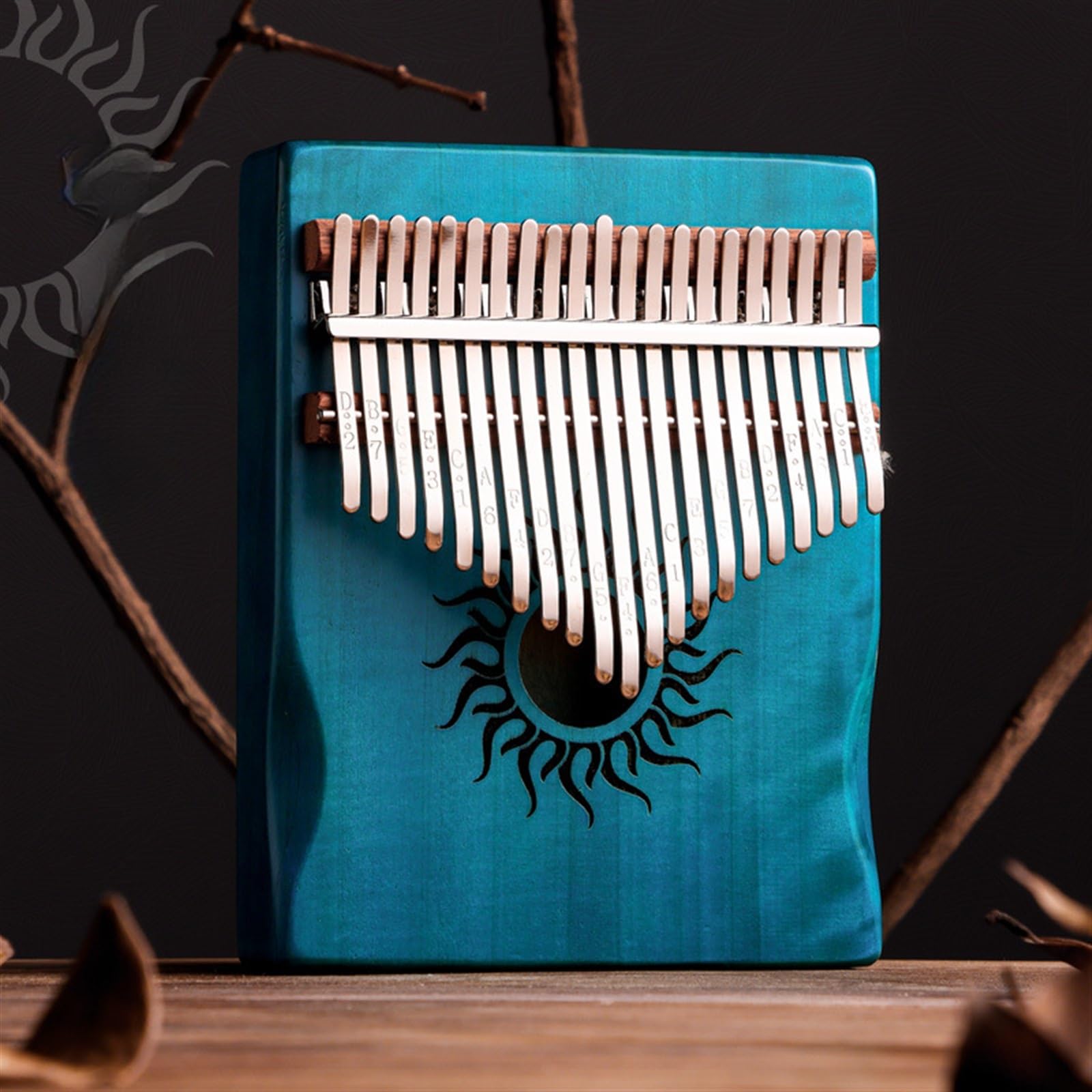 21 Teclas Kalimbas Mini Madera De Arce Kalimba Profesional Pulgar Piano Instrumentos Musicales Kalimba Para Principiantes (Color : 03)