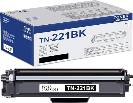 TN221 Toner Cartridge Replacement for Brother TN-221 TN 221 Black Toner for HL-3140CW HL-3150CDN MFC-9130CW HL-3170CDW MFC-9330CDW MFC-9340CDW MFC-9140CDN Printer Toner- 1 Pack