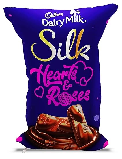 DREAMVIO Satin Dairy Milk Chocolates Soft Toys/Plush Pillow (Multicolor, 12x16 inch)