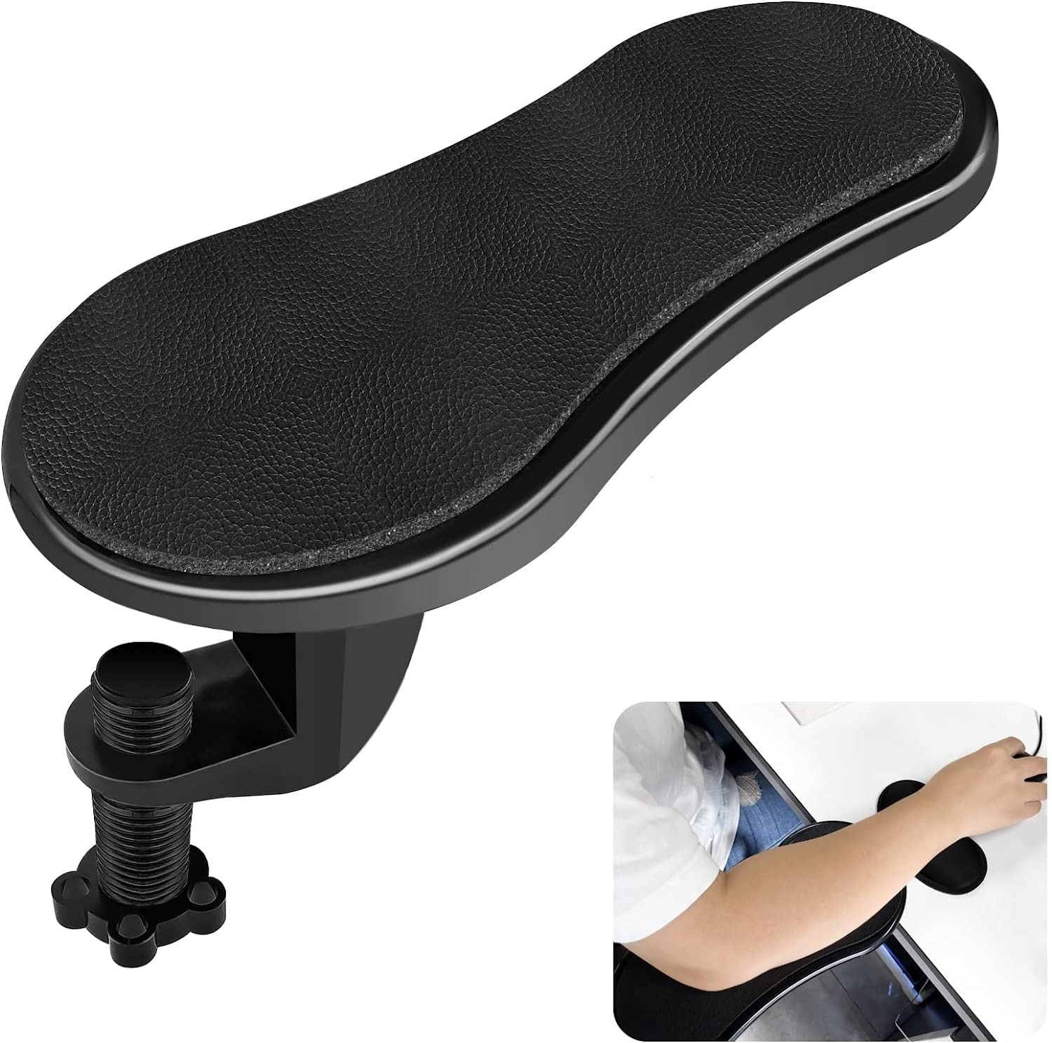 SKYFUN (LABEL) Adjustable Arm Wrist Rest Ergonomic Attachable Table Am Support Stand Desk For Computer, Laptop, Comfortable, Lightweight for Pain Relief-Black (B07XQGHXPX) Amazon Price History, Amazon Price Tracker
